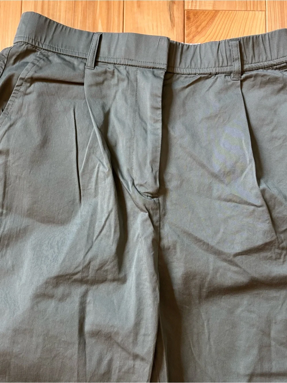 J. Crew Green High Rise Cotton Pants